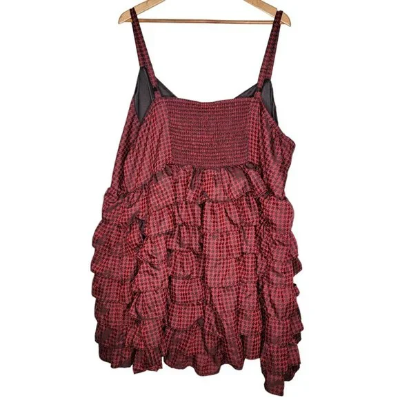 Torrid Red and Black Ruffled Mini Dress - Picture 2 of 3